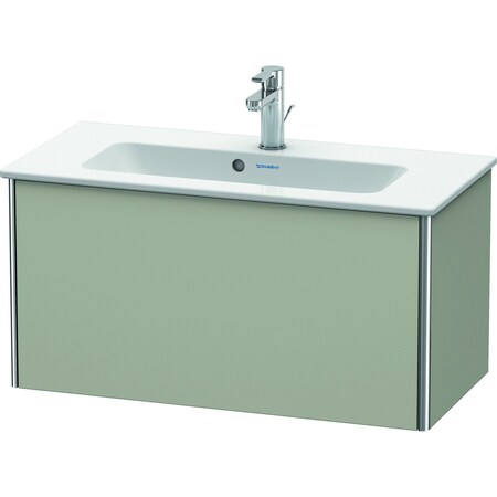 Xsquare Wall-Mounted Vanity Unit Taupe Satin Matt